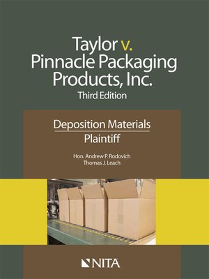 cover image of Jamie Taylor v. Pinnacle Packaging Products, Inc.